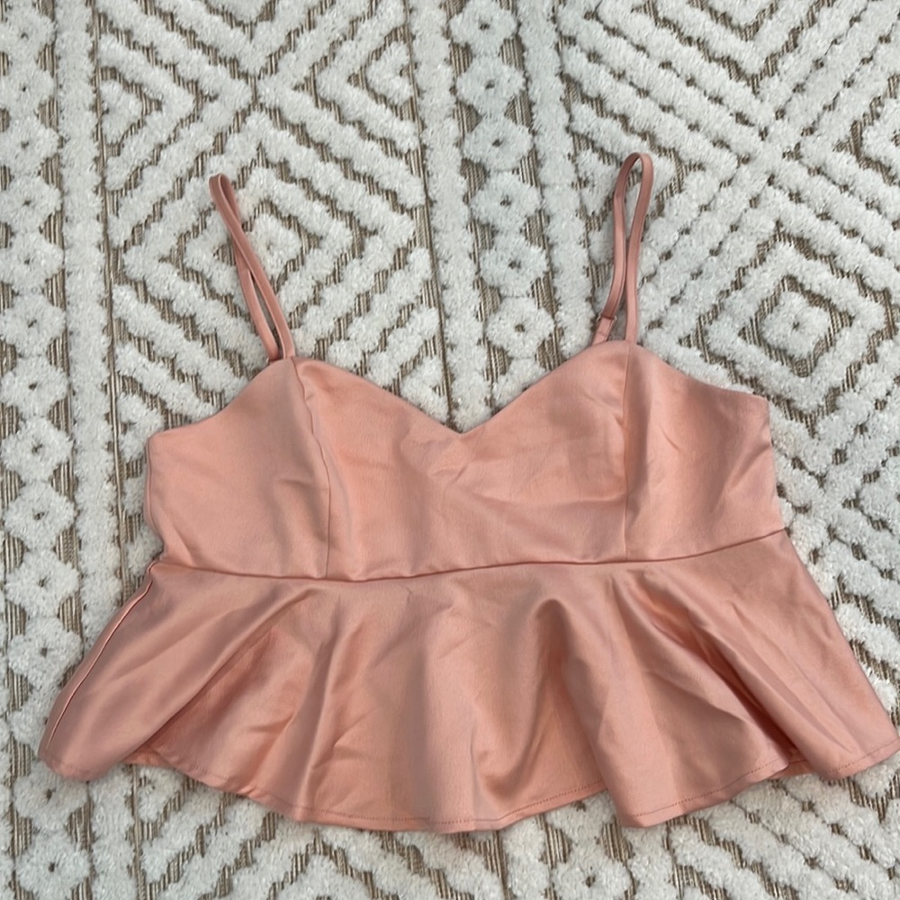 Pink cropped top